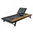 Tyvorn 76.75'' Long Modern Minimalist Outdoor Acacia Wood Accent Chaise Lounge with Iron Frame, Adjustable Backrest & Water-Repellent Cushions for Patio, Poolside, Backyard-128905751