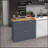 Rolling Kitchen Island With Drop Leaf Wood Breakfast Bar, Farmhouse Kitchen Cart With 2 Drawers, Adjustable Shelves For Dining Room, Dark Gray