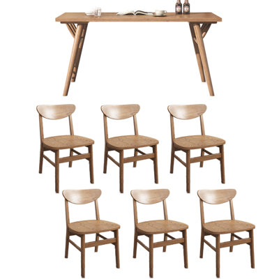 Solid wood ash modern dining table sets.