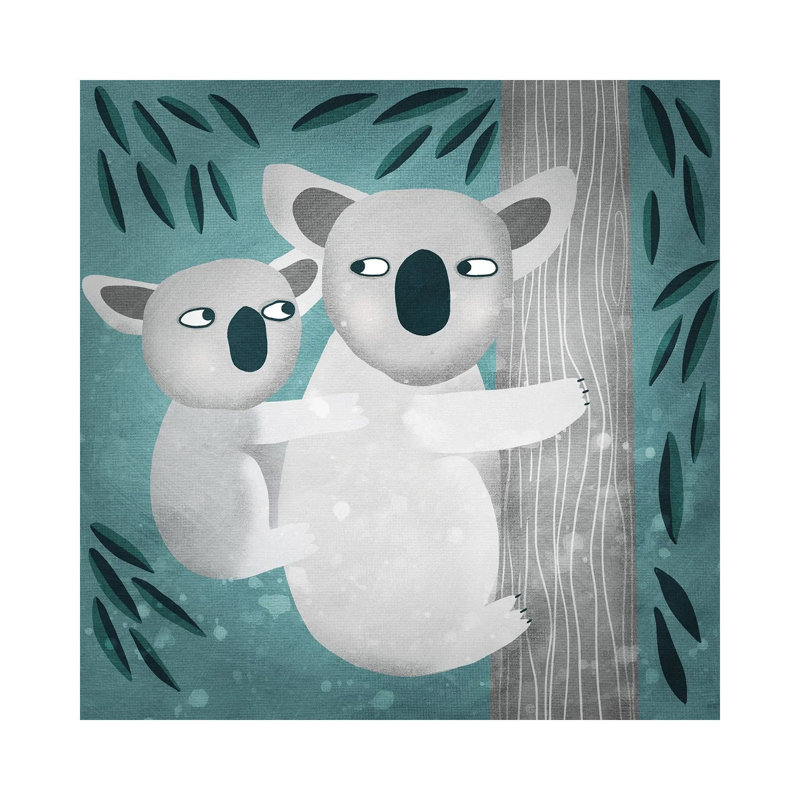 Koala 1 Piece Wrapped Canvas Wall Art, 45.72 cm H x 45.72 cm W x 1.91 cm D