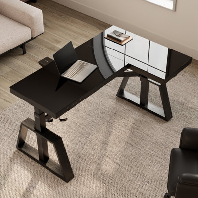 Bureau pour jouer debout à DEL RVB et bureau de jeu en verre Chaniqua Music