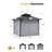 10 Ft. x 10 Ft. Outdoor Aluminum Hardtop Gazebo, Double Roof Patio Gazebo with Curtains and Netting, Ventilated Metal Roof Outdoor Shelter for Backyard, Garden, Deck and Patio, Gray-113380077-113380073
