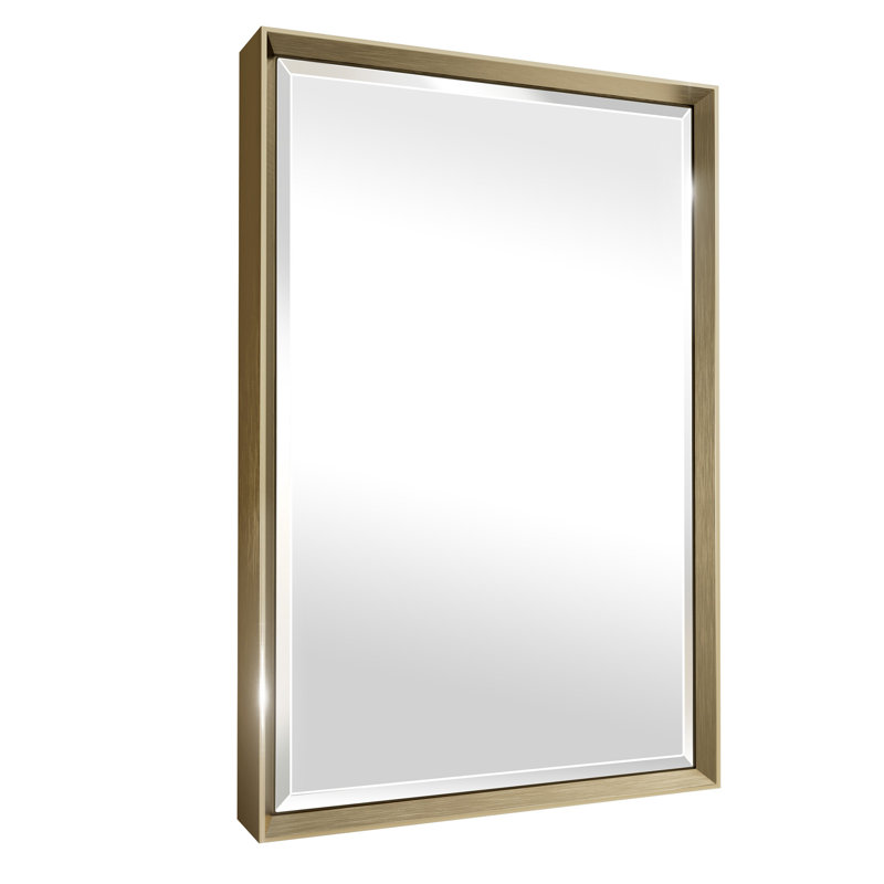 Miroir de salle de bain Lohoski, Or brossé, 24 po x 16 po