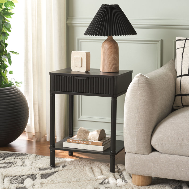 Thurston End Table, Matte Black