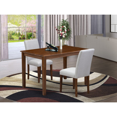 2 - Person Rubberwood Solid Wood Dining Set