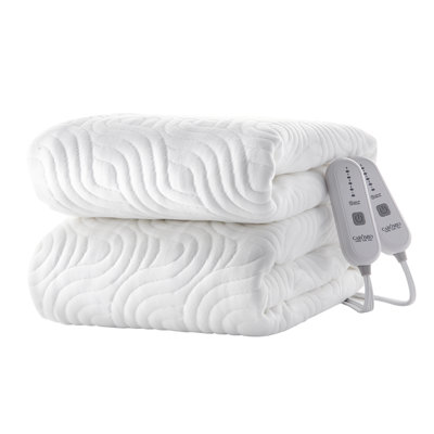 Surmatelas chauffant, surmatelas électrique à couche d'air, 5 réglages de chaleur, minuterie d'arrêt automatique, poche profonde de 18 pouces, chauffe-lit