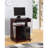 Utility Cart Microwave Cart Kitchen Cart Computer Cart one gliding shelf two shelves rounded corners mobile on rolling castor wheels red cocoa espresso color-1220272303