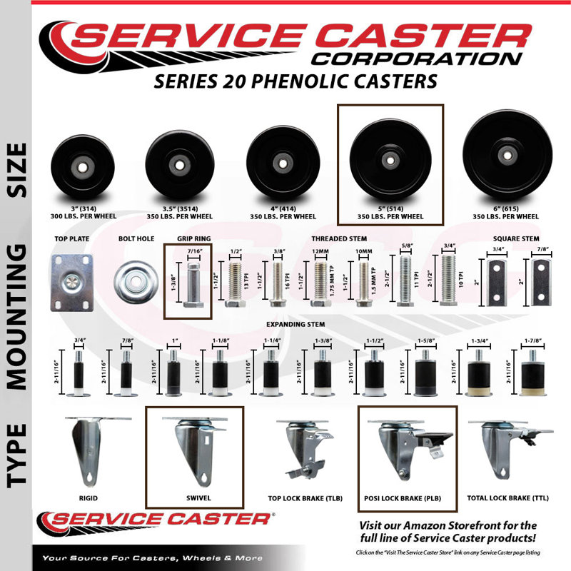 Phenolic Wheel Caster