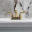 Robinet de salle de bain central à fixation à deux poignées à 3 trous à fixation sur le comptoir 4 po Kingston-69607304