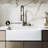 Elegance 33" X 20" Single Basin Fireclay Workstation Kitchen Sink In Glossy White