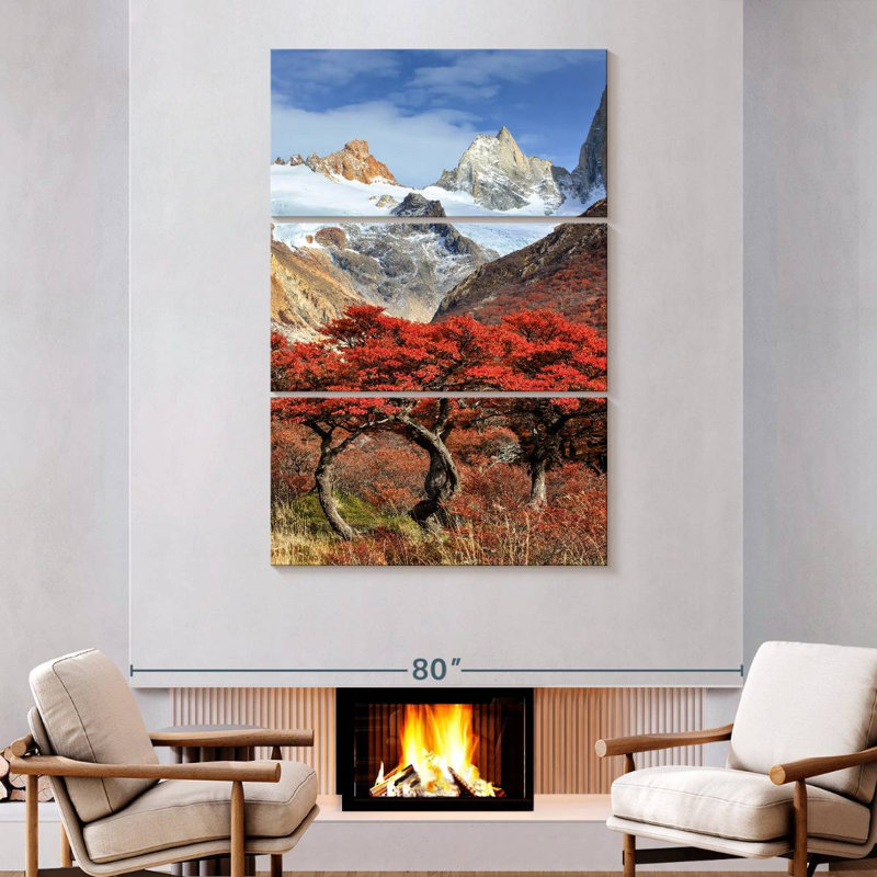 Arbres rouges Alvord Fitz Roy, H 74 po x l 48 po