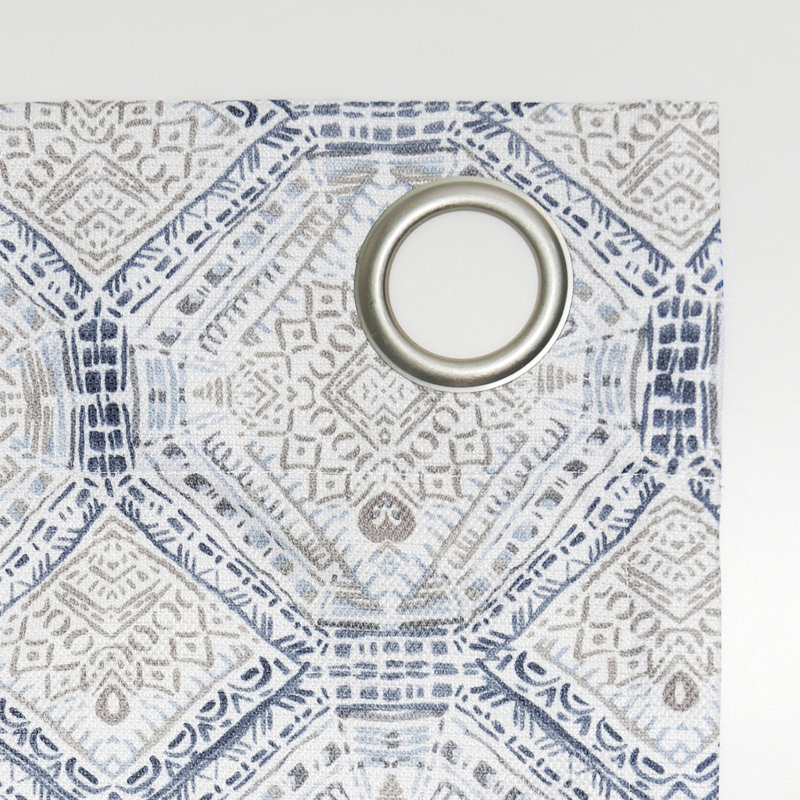 Panneau de rideau semi-diaphane avec œillets Lido Global Inspired, L 48 po x L 84 po