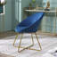 Fauteuil d'appoint rembourré en velours soyeux Slatina-1919672813