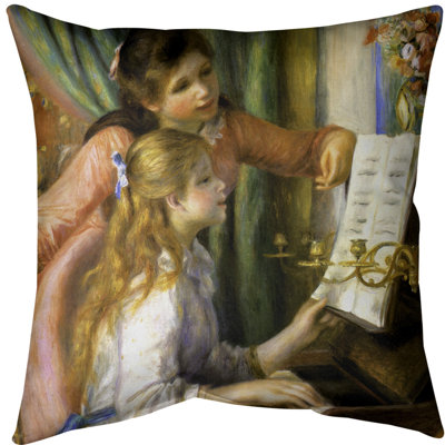 Girls at the Piano Throw Pillow Insert