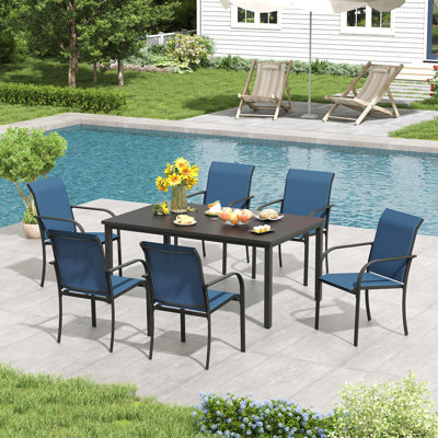 6-Person Outdoor Rectangular Dining Set