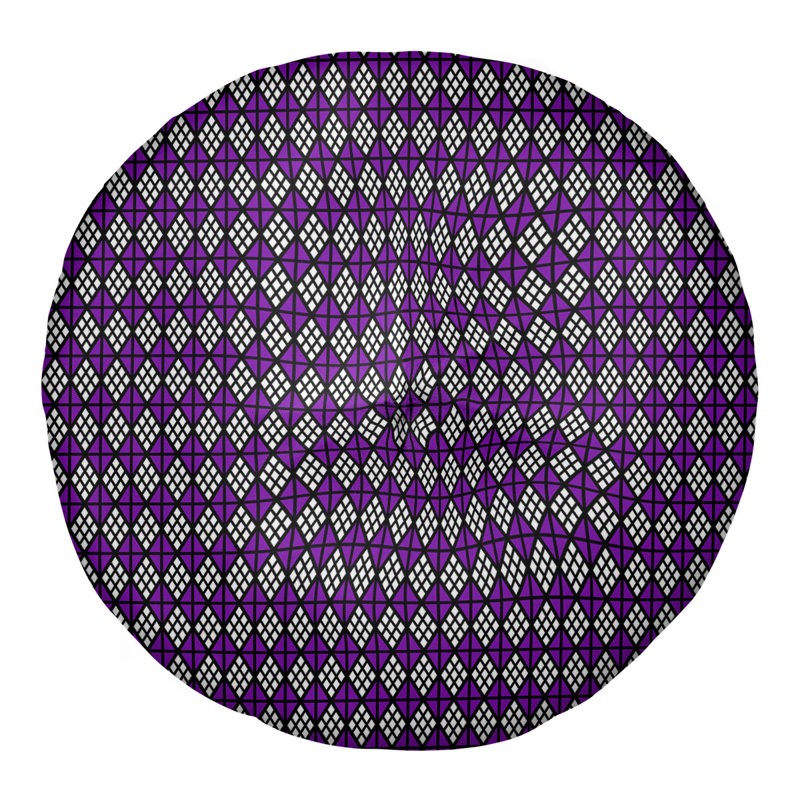 Coussin de sol Katelyn Elizabeth, 30 po x 30 po, Noir / mauve