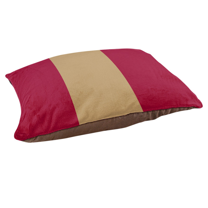 Golden State Polyester Pet Bed, Medium (28" W x 18" D x 6" H), Maroon/Gold/Maroon