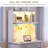 Modern Computer Desk With Hutch, Three-color Led Lighting & Pegboard Organizer - Study Desk With Drawer & Storage Shelves-1069951064