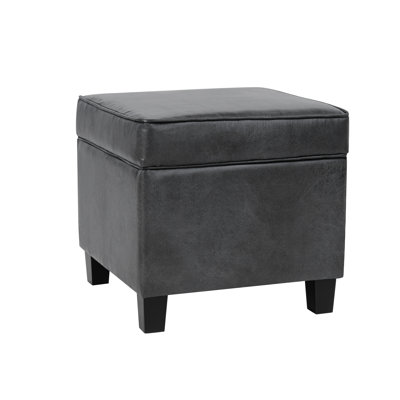 Andrimont Faux Leather Ottoman