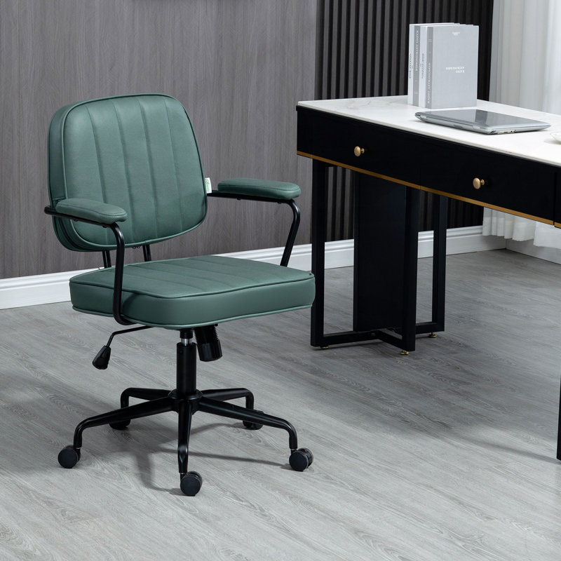 Chaise de bureau à hauteur réglable et inclinable Vinsetto, vert