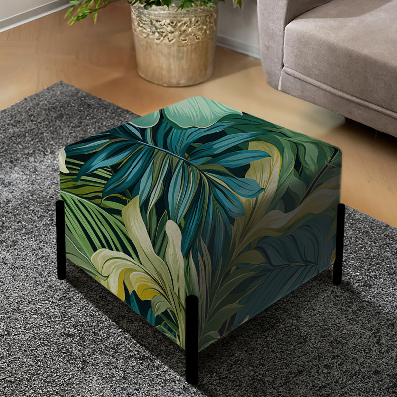 Mirage - motif tropical Oasis - repose-pieds carré tropical