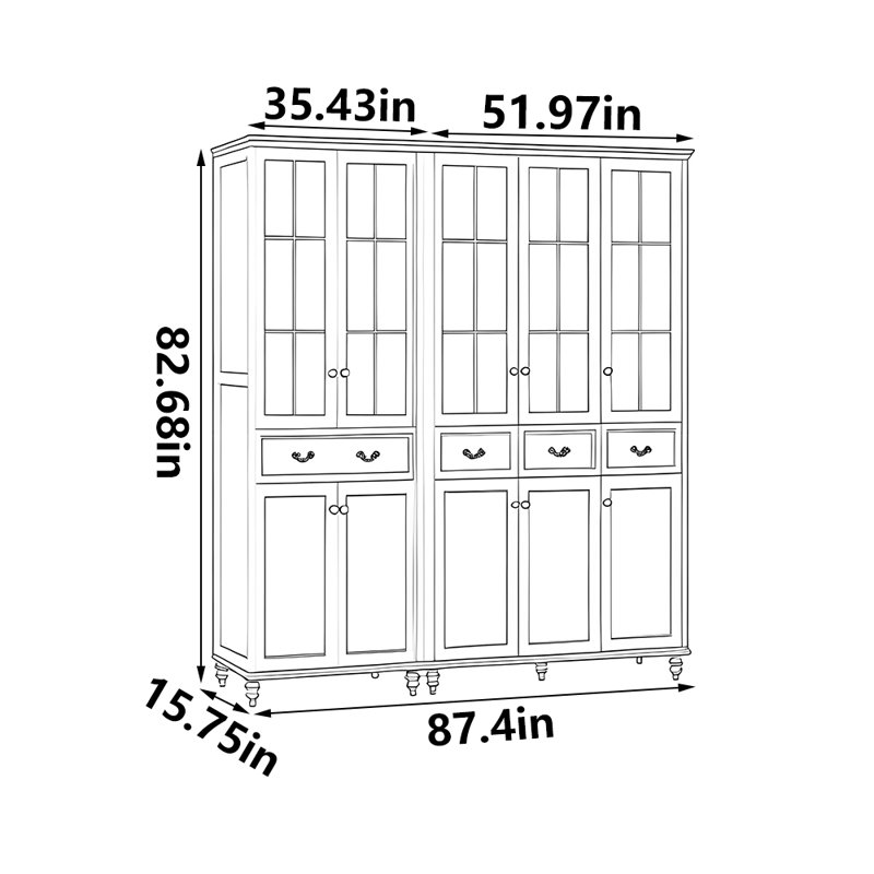 Classic black American style bookcase