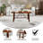 Dake Solid Wood Farmhouse Trestle Style Coffee Table-375658921