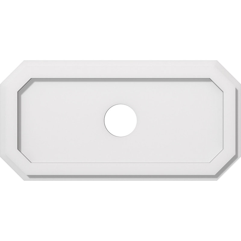Diamètre intérieur de médaillon contemporain en PVC de qualité architecturale 3 po Emerald, H 11 po x l 22 po x P 1 po