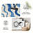 Blue Beige Wavy Stripes carpet-easy to clean, machine-washable, soft and comfortable; suitable for door mats, kitchens, living rooms, bedrooms, corridors, and laundry areas. Easy to clean, durable carpet for home decoration.-1733893766