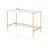 Rectangular Writing Desk With USB Ports