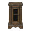 Table d'appoint brune de conception classique, avec A / C intégré, tablette réglable et antique pour le salon en bois traditionnel avec ton, prises de courant, armoire simple, rangement pour tablettes