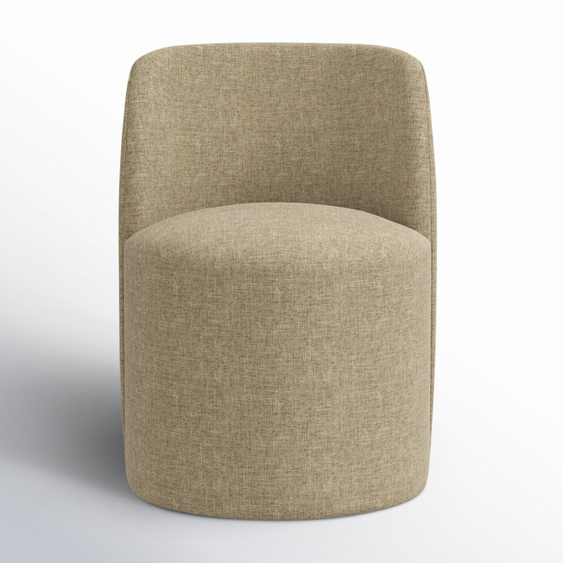 Chaise rembourrée en bois massif Begonia, Lin naturel texturé Zuma