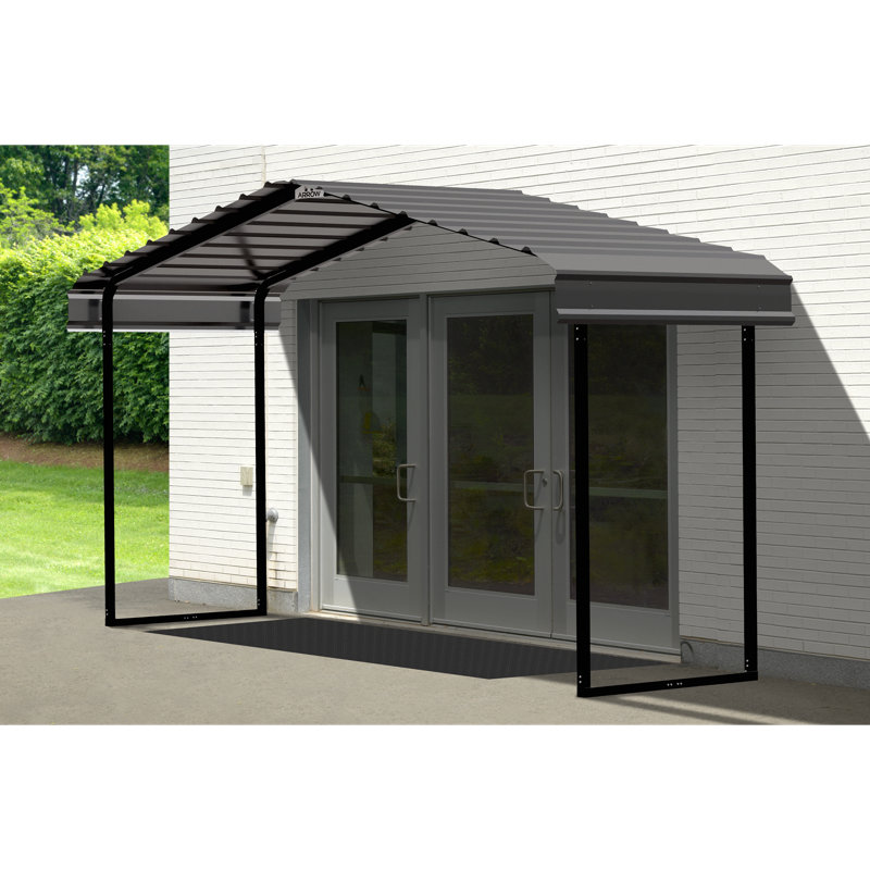 Metal Canopy 12 X 6 X 7 Ft. Charcoal, Charcoal