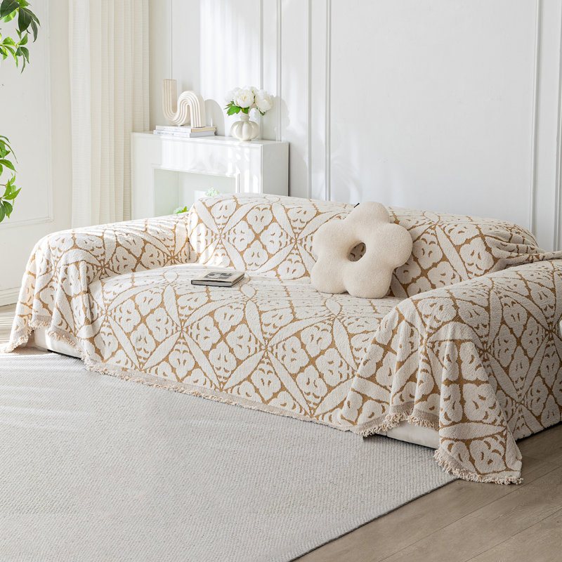 Housse pour canapé en chenille, Chenille kaki, H 0,2 po x l 134 po x P 71 po