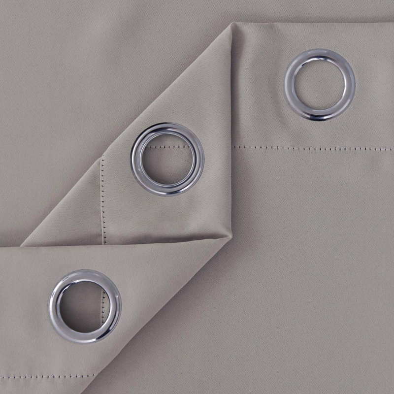 Jeffro Pair of Eyelet Blackout Curtain Panels, 116.84cm Width x 182.88cm Drop, Navy Blue