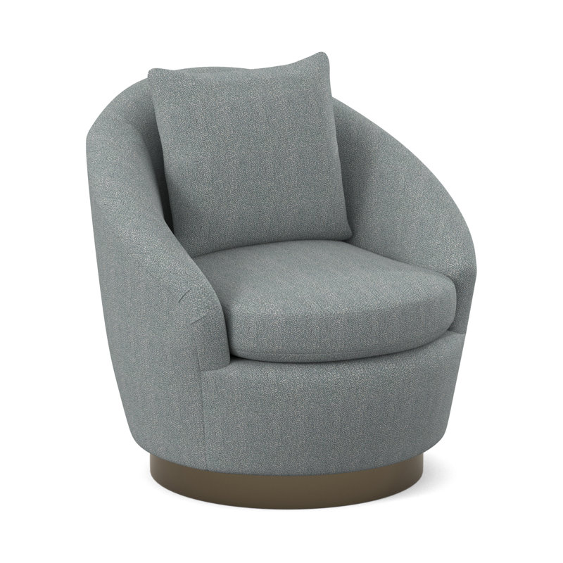 Fauteuil pivotant Lumen, Mélange de polyester cyan maya