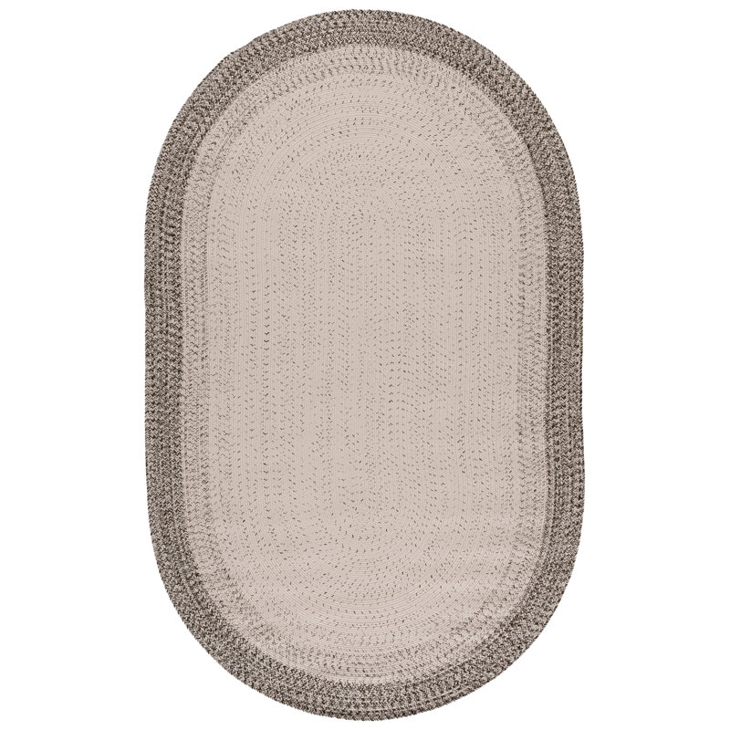 Braided 283 Hand Woven Performance Machine Washable No Pattern Rug, Oval 5' x 8'