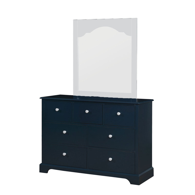 Commode 7 tiroirs Deegan, Bleu