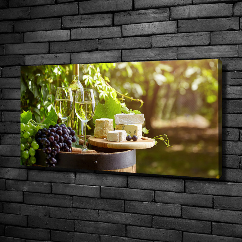 Wine And Snacks - Wrapped Canvas Print