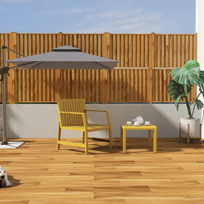 Ensemble de patio 2 pièces - Mobilier imperméable (chaise + table basse), matériau PP durable pour intérieur / extérieur