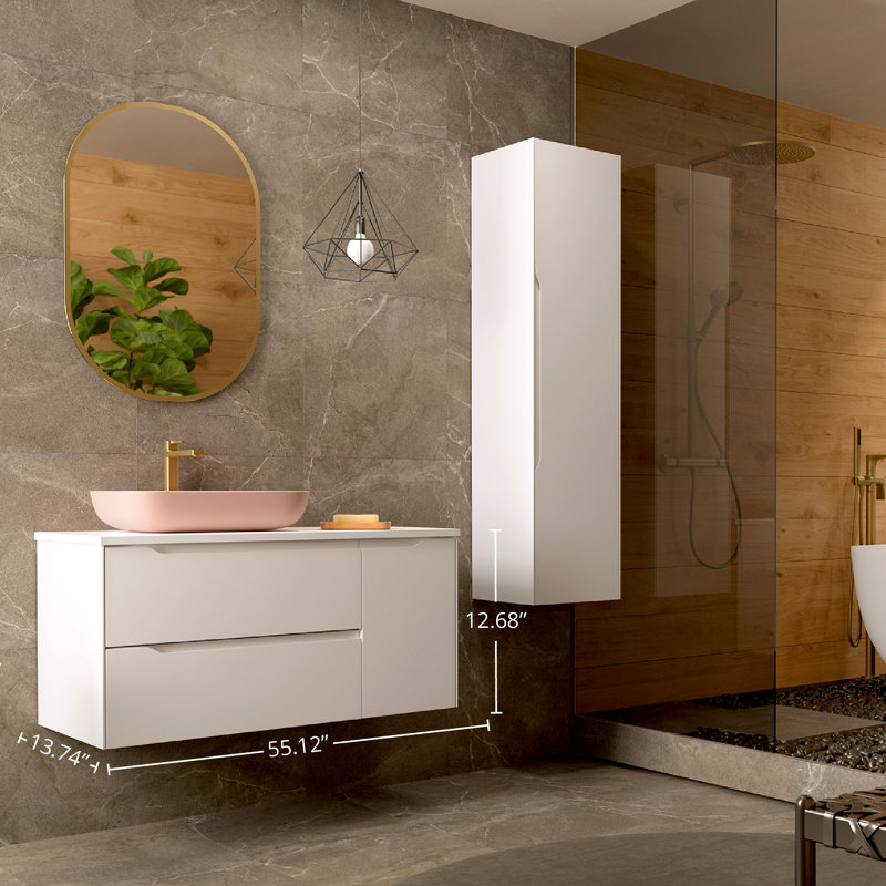 Bathroom Tall Side Cabinet CENIT Collection by DAX