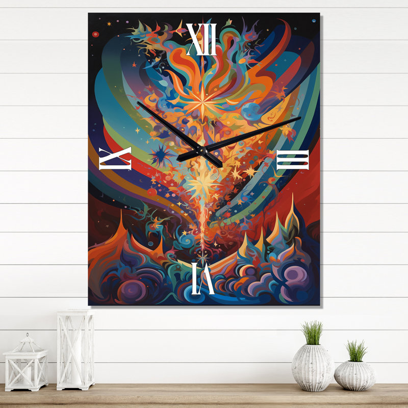 Horloge murale Mysterious Rainbow Vision, H 32 po x l 16 po x P 1 po