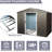 8Ft X 6Ft Metal Shed, Gray - Galvanized Iron Build Corrosion & Functional Storage Option Shed With Foundation Gray, Steel To Extreme Weather-122098379