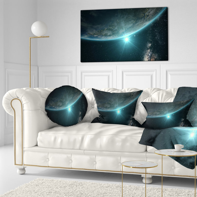 Sunrise in Space Landscape Canvas Print, 32" x 16"
