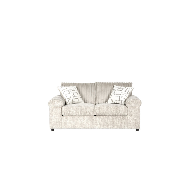 Upholstered Channel-Tufted Loveseat