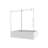 6063 Brushed Nickel Frameless One Fixed And One Shifted Shower Door,70MM 304 Stainless Steel Large Pulleys With Adjustable Soft Closing Function,With Nano Easy Cleaning,Stick Explosion-Proof Menbrance-121271533