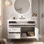 Meuble-lavabo mural avec lavabo en céramique et charnières à fermeture en douceur-1623497667