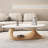 Albanese 47.2" Modern White Oval Coffee Table, Living Room Table Center Table with Faux Marble Top-713877755