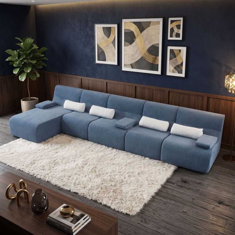 Canapé modulaire avec coussin, Blue