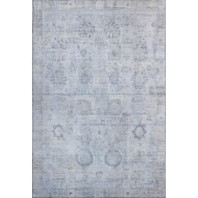 Premium Machine Washable Verlin AMF1769 Border Rug, Rectangle 5' x 7'6"